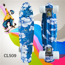 Load image into Gallery viewer, Colorful 22" Mini Skate Penny Board For Kids Plastic Fishboard Cruiser Completed Graphic Retro Banana Skateboard Patins