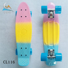 Load image into Gallery viewer, Colorful 22" Mini Skate Penny Board For Kids Plastic Fishboard Cruiser Completed Graphic Retro Banana Skateboard Patins