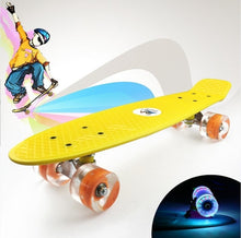 Load image into Gallery viewer, Colorful 22" Mini Skate Penny Board For Kids Plastic Fishboard Cruiser Completed Graphic Retro Banana Skateboard Patins