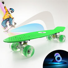 Load image into Gallery viewer, Colorful 22" Mini Skate Penny Board For Kids Plastic Fishboard Cruiser Completed Graphic Retro Banana Skateboard Patins