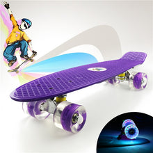 Load image into Gallery viewer, Colorful 22" Mini Skate Penny Board For Kids Plastic Fishboard Cruiser Completed Graphic Retro Banana Skateboard Patins