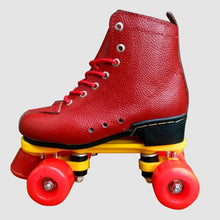 Load image into Gallery viewer, Japy Geneniu Leather Roller Skates Double Line Skates 6 Colors Women Lady Adult White PU 4 Wheels Two Line Skating Shoes Patines