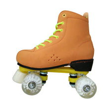 Load image into Gallery viewer, Japy Geneniu Leather Roller Skates Double Line Skates 6 Colors Women Lady Adult White PU 4 Wheels Two Line Skating Shoes Patines