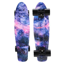 Load image into Gallery viewer, 22" Cruiser Skateboard Galaxy Mini Plastic Skate Board Retro Penny Board Graphic Printed Pink Floral
