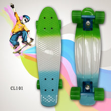 Load image into Gallery viewer, Colorful 22" Mini Skate Penny Board For Kids Plastic Fishboard Cruiser Completed Graphic Retro Banana Skateboard Patins
