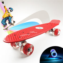 Load image into Gallery viewer, Colorful 22" Mini Skate Penny Board For Kids Plastic Fishboard Cruiser Completed Graphic Retro Banana Skateboard Patins
