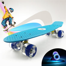 Load image into Gallery viewer, Colorful 22" Mini Skate Penny Board For Kids Plastic Fishboard Cruiser Completed Graphic Retro Banana Skateboard Patins
