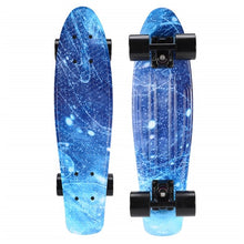 Load image into Gallery viewer, 22&quot; Cruiser Skateboard Galaxy Mini Plastic Skate Board Retro Penny Board Graphic Printed  Pink Floral
