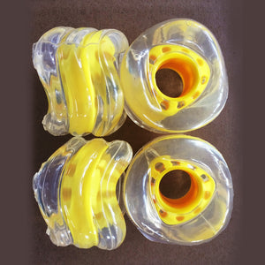 Free Shipping 4pcs 60*45mm Skateboard Wheels Snake Wheels 85A Profession Skateboard Wheels Different Clear Llucite Wheels