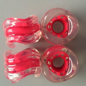 Free Shipping 4pcs 60*45mm Skateboard Wheels Snake Wheels 85A Profession Skateboard Wheels Different Clear Llucite Wheels