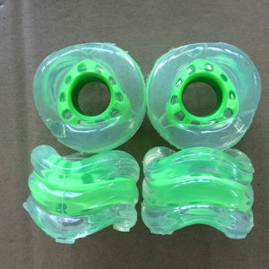 Free Shipping 4pcs 60*45mm Skateboard Wheels Snake Wheels 85A Profession Skateboard Wheels Different Clear Llucite Wheels